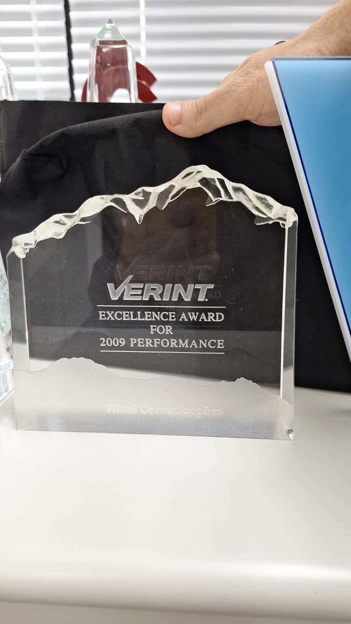 Excellence Award for 2009 Performance – Wittel Comunicacoes Verint
