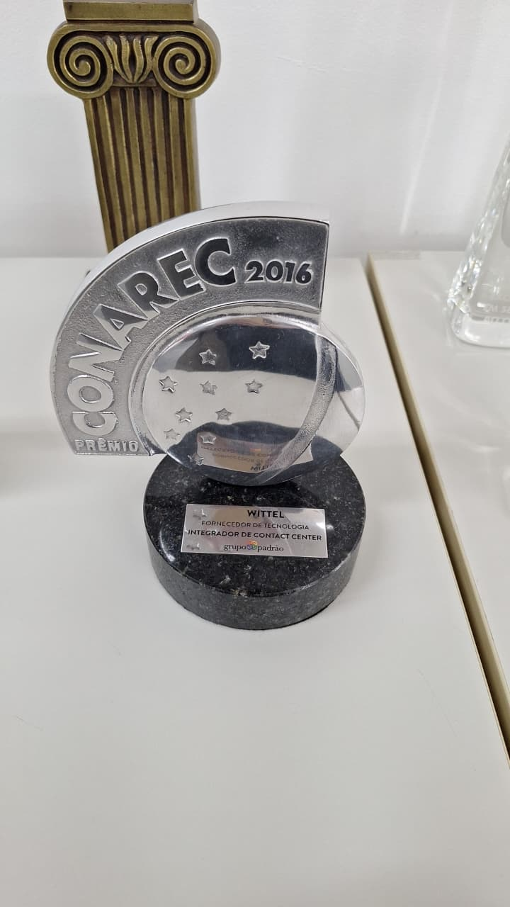 Premio CONAREC 2016 – Fornecedor de Tecnologia Integrador de Contact Center Grupo Padrao