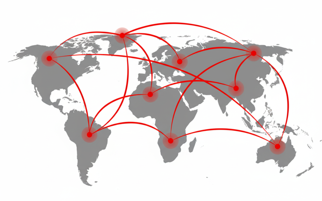 mapa mundi rede connexus